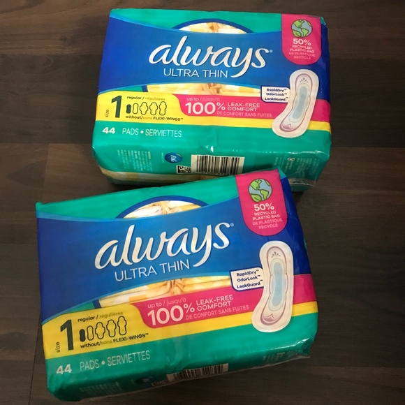 NEW Always 2 PACK 88 Pads Always Ultra Thin Pads Without Wings Size Regular - Picture 1 of 4